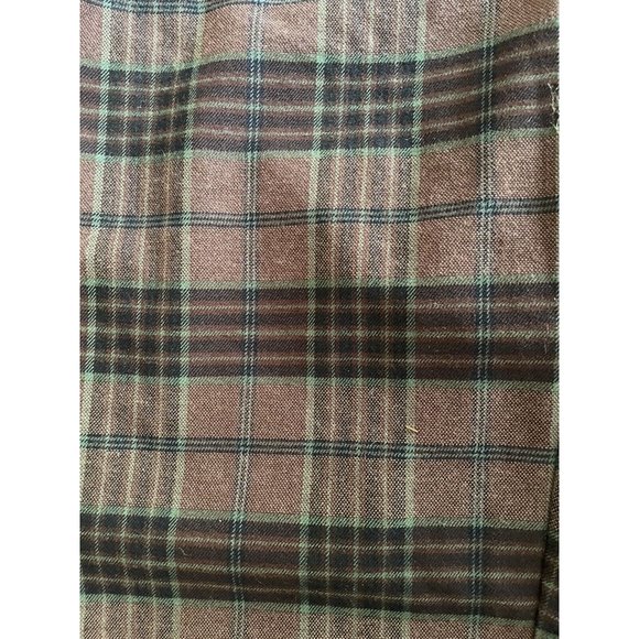 THE LADY & THE SAILOR Plaid‎ Straight Leg Pant in Brown Green Size 2 - Picture 2 of 6